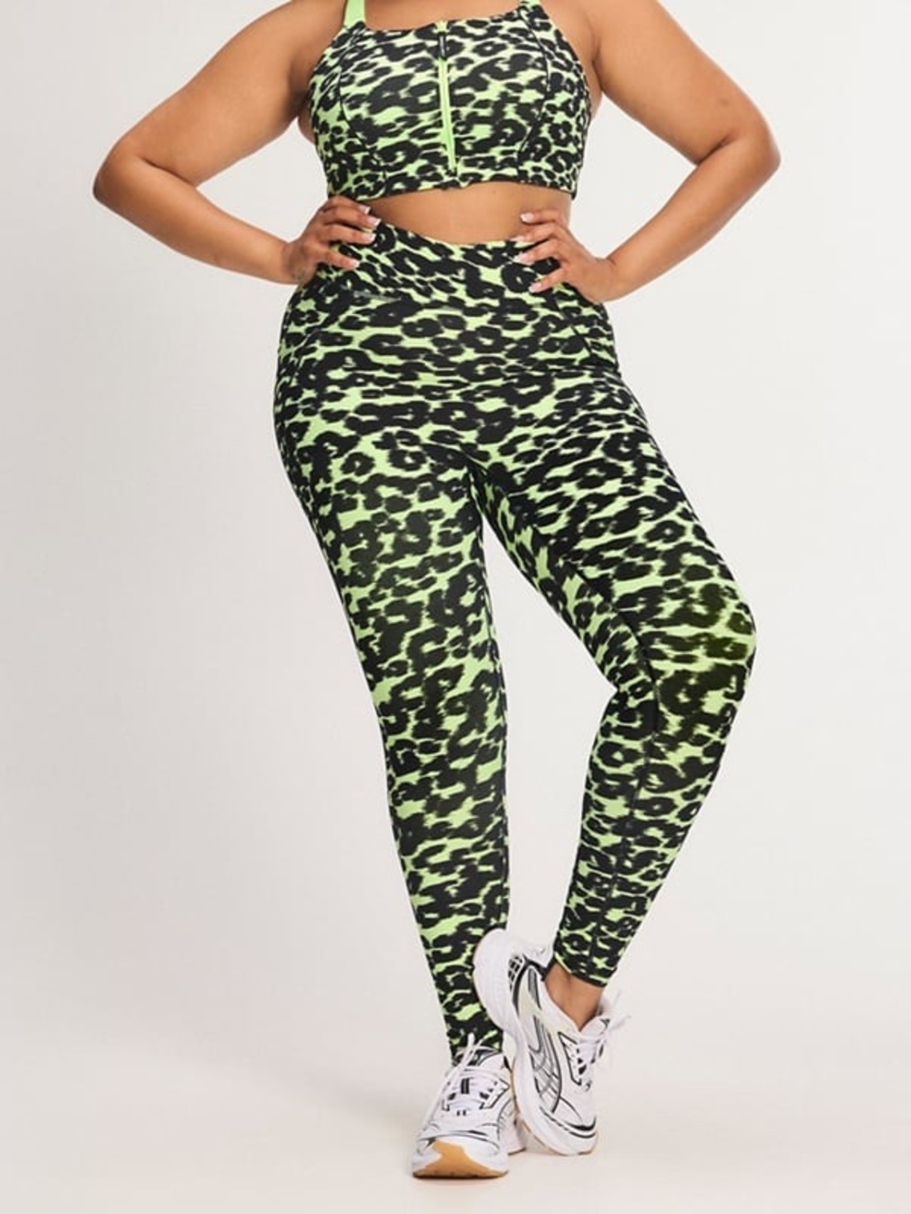 Savage X FentyHigh-Waist Neon Green Leopard Print Leggings 4X